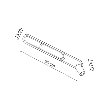 Spot Parma 1 długi czarny 1xGU10 LED CCT (LP-0612/1C L BK) - Light Prestige