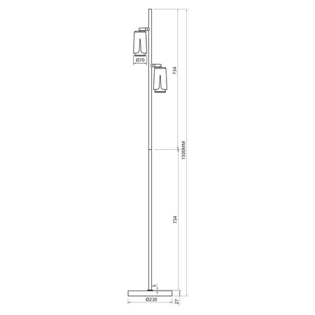 FLOWER WHITE CHROME LAMPA PODŁOGOWA 1xGU10 (ML0277) - Milagro