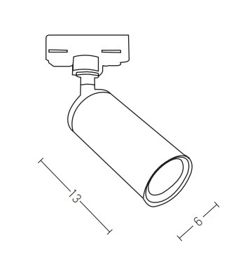 TRACK LIGHT 1XGU10 BLACK (S062 Zambelis) - Zambelis