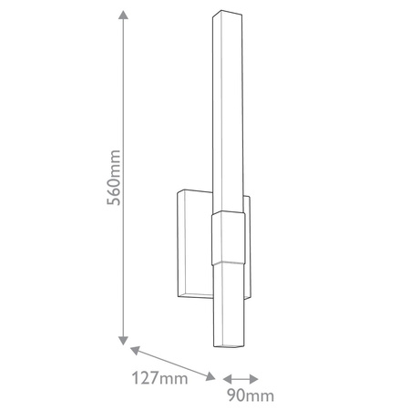 Średnia latarnia naścienna LED Nocar - - Strukturalna czerń (KL-NOCAR-M-BK) - Elstead Lighting