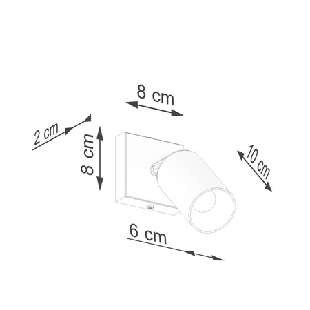 Kinkiet WINX czarny/miedź (SL.1374) - Sollux Lighting