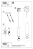 Lampa wisząca LAGOS 1 biały (SL.0323) - Sollux