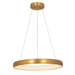 PENDANT LIGHT 50W 3000K,ALUMINUM & ACRYLIC DIMMABLE, BRUSHED ANTIQUE GOLD (2054 Zambelis) - Zambelis