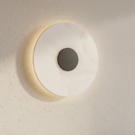 Marmurowy kinkiet Dalinia 1xLED czarny (WL0114-BK) - Yaskr