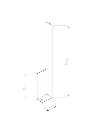 Kinkiet LAHTI M czarny LED 4000K (TH.192) - Thoro Lighting