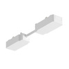 Slim Magnetic Track Biały Łącznik Podwójny z Kablem krótkim (ML2224) - Milagro
