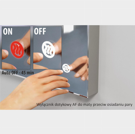 Lustro okrągłe ANDREA w ramie na skórzanym pasku - MCJ