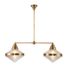 Lampa wyspowa Willard - 2 źródła światła - Vintage mosiądz (QN-WILLARD-LP2-VBS-PG) - Quintiesse