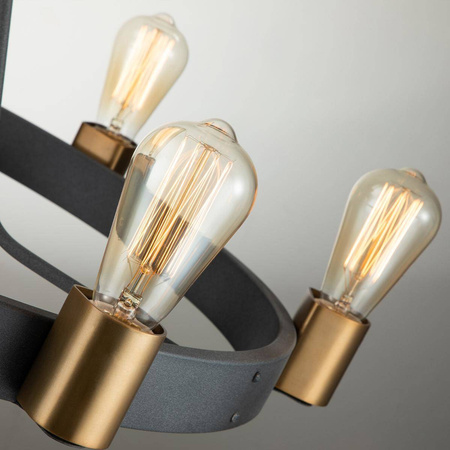 Lampa wisząca/ Półplafon Silas - 6 źródeł światła (QN-SILAS-6P-DZ) - Quintiesse