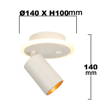 Kinkiet / Spot Parma 1 (LP-0612/1WS WH) - Light Prestige