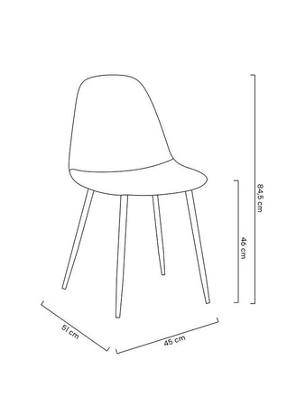 MODESTO krzesło LUCY czarne - welur, metal (PM069.BLACK.VELVET) - Modesto Design