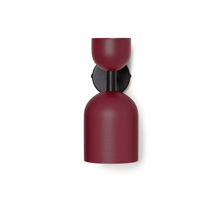 SUPURU W burgundowa regulowana lampa ścienna / kinkiet z czarną rurką (SUK14020) - Ummo