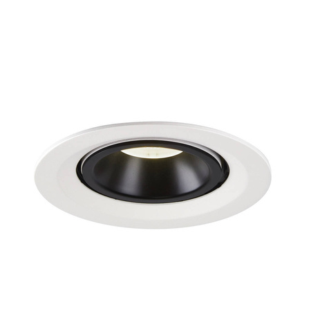NUMINOS® GIMBLE M, oprawa sufitowa wpuszczana biała/czarna 4000 K 40° (1005969) - SLV