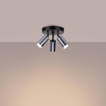 Plafon WINX 3P czarny/chrom (SL.1369) - Sollux Lighting