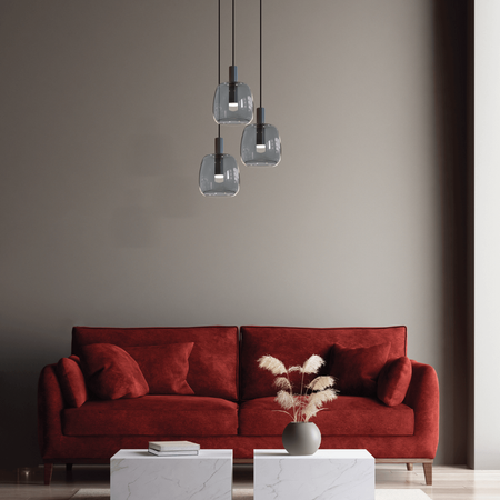 PENDANT LIGHT LED 3X5W 3000K BLACK (1971 Zambelis) - Zambelis