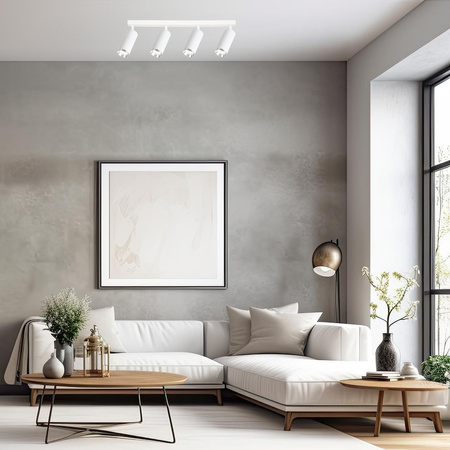 Oprawa Mica Spot Biały + Chrom 4xGU10 (ML2101) - Milagro