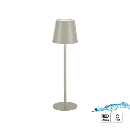Przenośna LAMPA STOŁOWA USB EURIA SZARA (19250-40) - Paul Neuhaus