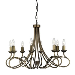 Żyrandol Olivia (OV8-BLK-GOLD) - Elstead Lighting