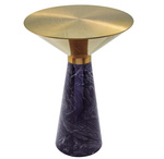 Stolik kawowy VERO marmurowy 60 cm (DP-FA8 black gold) - Moos Home