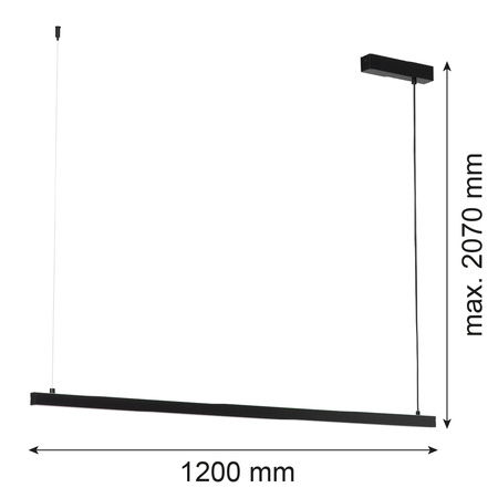 Lampa wisząca led pojedyczna, świecącą góra-dół MIAMI (8835) - Argon