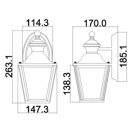 Kinkiet zewnętrzny Bay Shore (KL-BAY-SHORE2-S) - Elstead Lighting