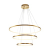 Lampa wisząca CIRCLE SLIM 40+60+80 LED złoty 40 cm + 60 cm + 80 cm (ST-10112P-3) - Step into Design