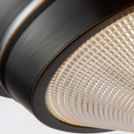 Mały plafon Willard - 1 źródło światła - Miejski brąz (QN-WILLARD-F-S-UBZ-PG) - Quintiesse