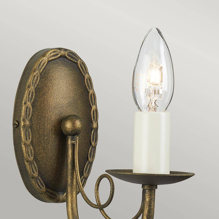 Kinkiet Minster (MN1-BLK-GOLD) - Elstead Lighting