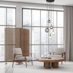 PENDANT LIGHT 5XG9 MAX 5W METAL-GLASS, CLEAR-FROST WHITE-SMOKED (23057 Zambelis) - Zambelis