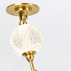 Efektowna lampa wisząca LED Marni - Naturalny mosiądz (QN-MARNI-8P-148-NBR) - Quintiesse