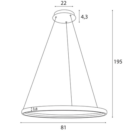 MAXLIGHT P0557 LAMPA WISZĄCA QLED Z PILOTEM