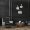 PENDANT LIGHT 1XE27 GLASS SMOKE GRAY (1986 Zambelis) - Zambelis