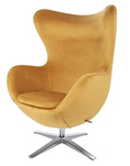 Fotel EGG SZEROKI VELVET musztardowy (KH0101009563) - King Home