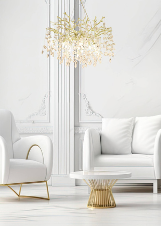 Lampa wisząca CINDY złota (MD4115-1-EGN) - Zuma Line