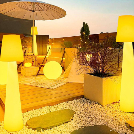 Biała lampa ogrodowa kula BALL 80 cm (ES-B080) - Step into Design