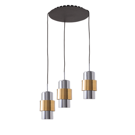 PENDANT LIGHT 3XE27 GOLD MATT CHROME CLASS (22144 Zambelis) - Zambelis