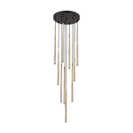 Lampa wisząca PIANO BLACK GOLD 10 (10118) - TK Lighting