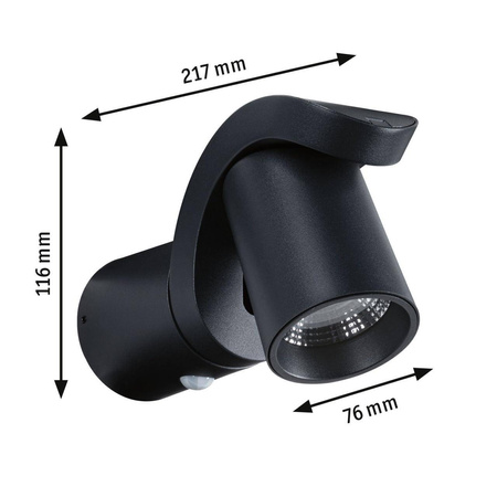 Oprawa elewacyjna CUFF LED 10W 700lm 3000K IP44 230V antracyt aluminium (PL94830) - PAULMANN