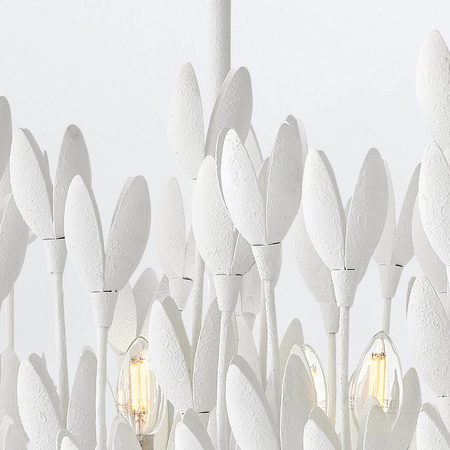 Lampa wyspowa Flora - 10 źródeł światła - Tynk strukturalny (QN-FLORA10-WHT) - Quintiesse