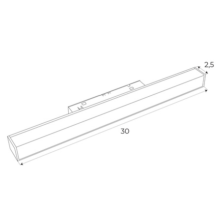 MAXLIGHT M0001D LAMPA MAGNETYCZNA LINIOWA SYSTEM DALI 12W 634LM 3000K 
