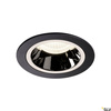 NUMINOS® DL M, wewnętrzna oprawa sufitowa wpuszczana LED, czarna/chrom 4000 K 55°, zawiera sprężyny liściaste (1003897) - SLV