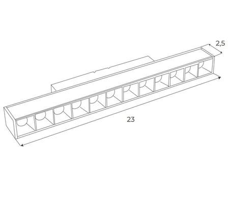MAXLIGHT M0026N LAMPA MAGNETYCZNA LINIOWA BIAŁA SYSTEM ON/OFF 12W 666LM 3000K
