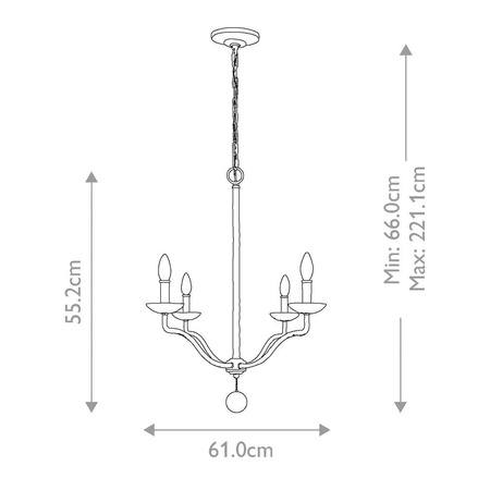 Żyrandol Annie (FE-ANNIE4-PSW) - Elstead Lighting