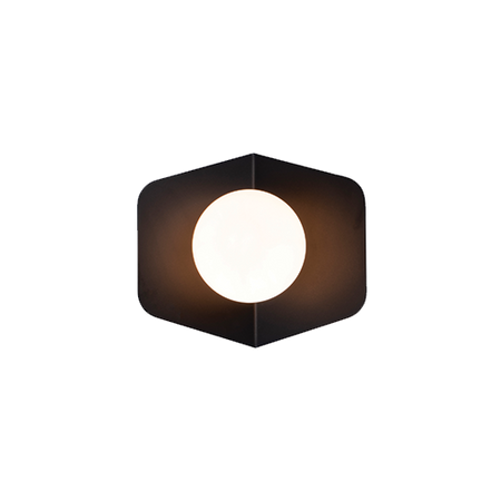 WALL LIGHT WITH OPAL GLASS 1xG9 MAX 7W BLACK MAT (20348-S Zambelis) - Zambelis