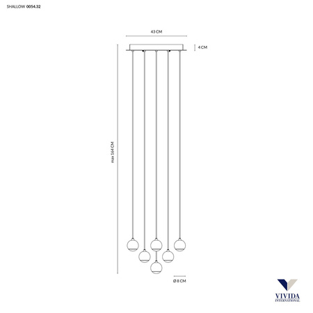 Lampa Wisząca SHALLOW 13 (0054.32.BI) - Vivida