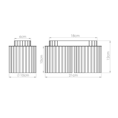 Plafon AURA 2 ochra czerwona GU10 (SL.1800) - Sollux Lighting