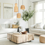 PENDANT LAMP NATURAL BRAIDED WHEAT 1XE27 (22166 Zambelis) - Zambelis