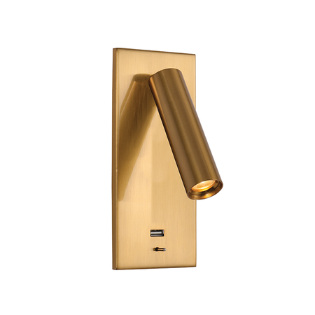 RECESSED READING LIGHT LED 3W BRUSHED BRASS (H67 Zambelis) - Zambelis