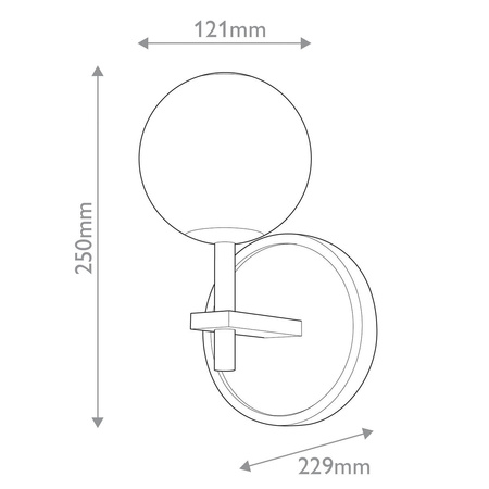 Kinkiet LED Marni - Naturalny mosiądz (QN-MARNI-1WB-NBR) - Quintiesse