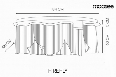 Ozdobny plafon FIREFLY    180 złota (MSE1501100586) - Moosee
